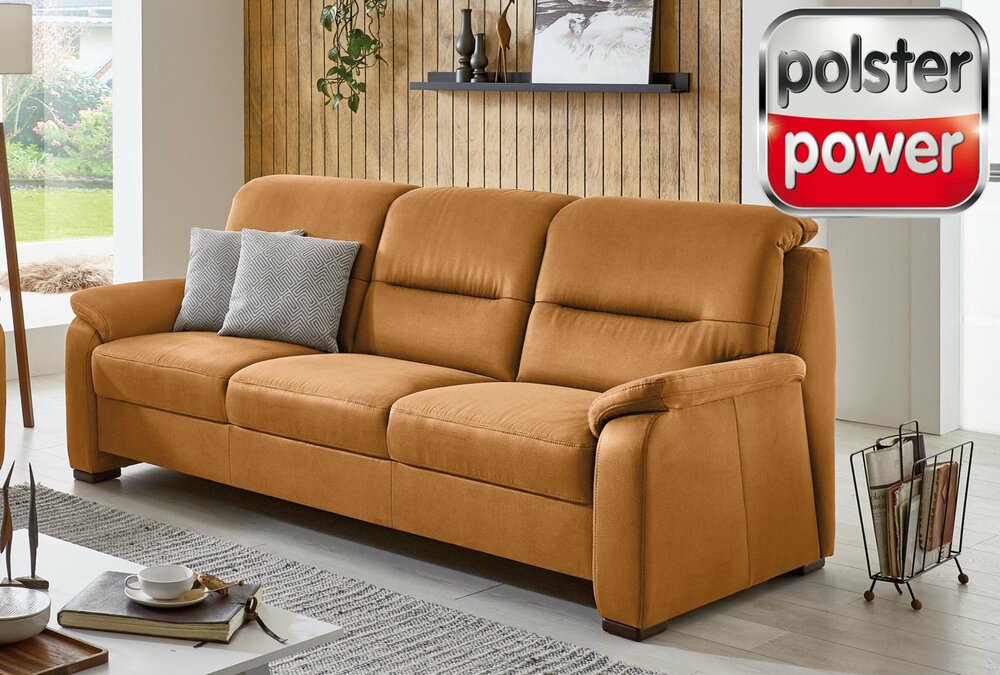 polsterpower 3SitzerSofa braun Microfaser Online bei ROLLER kaufen