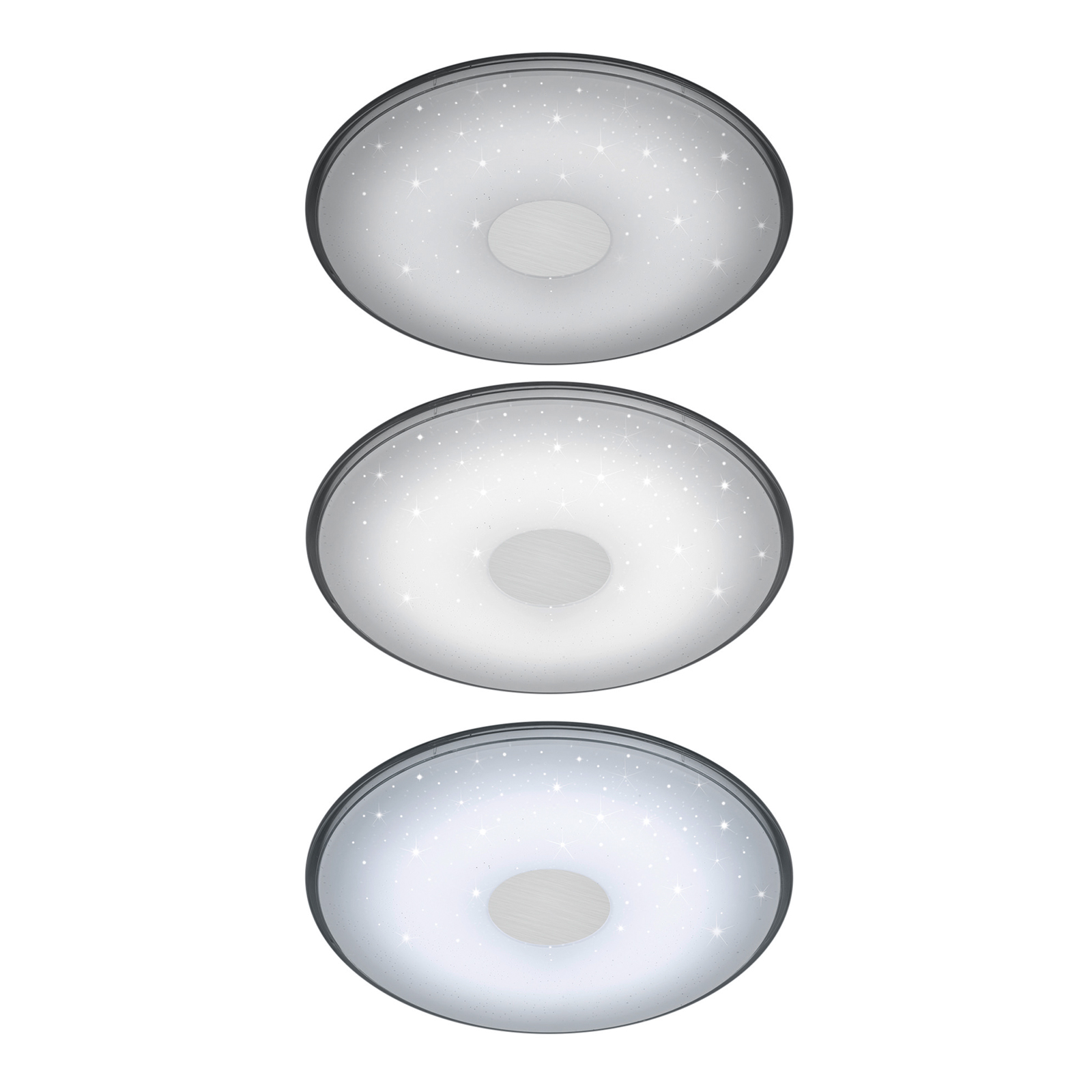 LED-Deckenleuchte - weiß - dimmbar - Glitzer