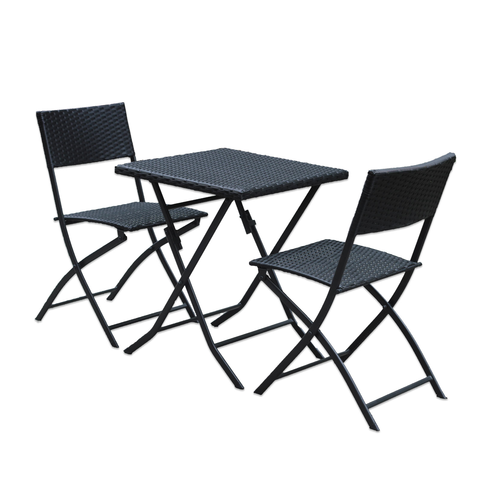 Gardiola Balkonmöbel-Set - schwarz - klappbar