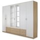 Kombi-Drehtürenschrank - Sonoma Eiche-weiß - 271 cm