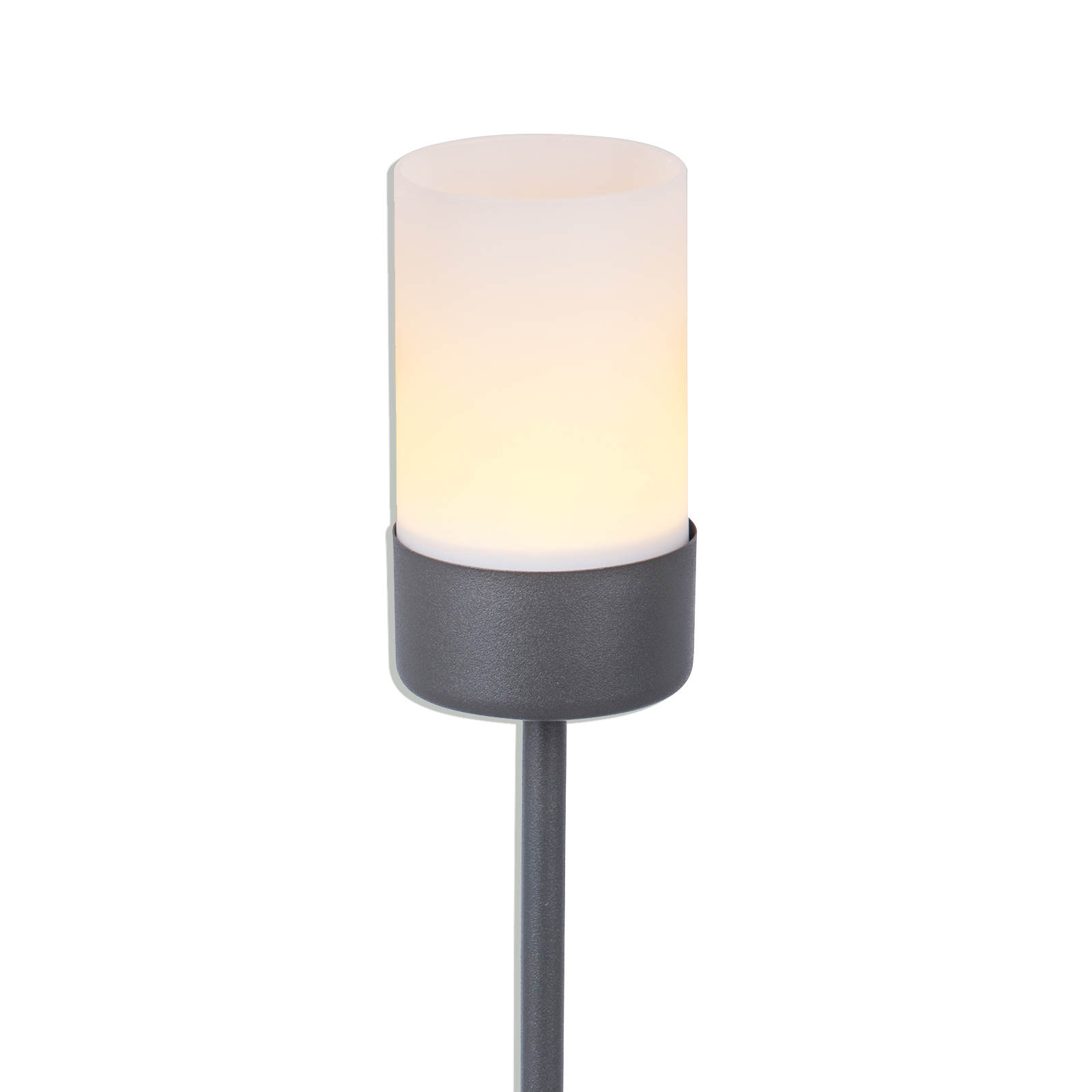 3er-Set LED-Solarerdspieße - schwarz-weiß