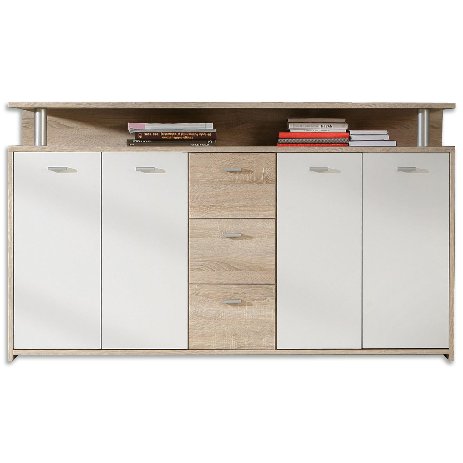 Sideboard - Sonoma Eiche-weiß - 152 cm | Online bei ROLLER kaufen