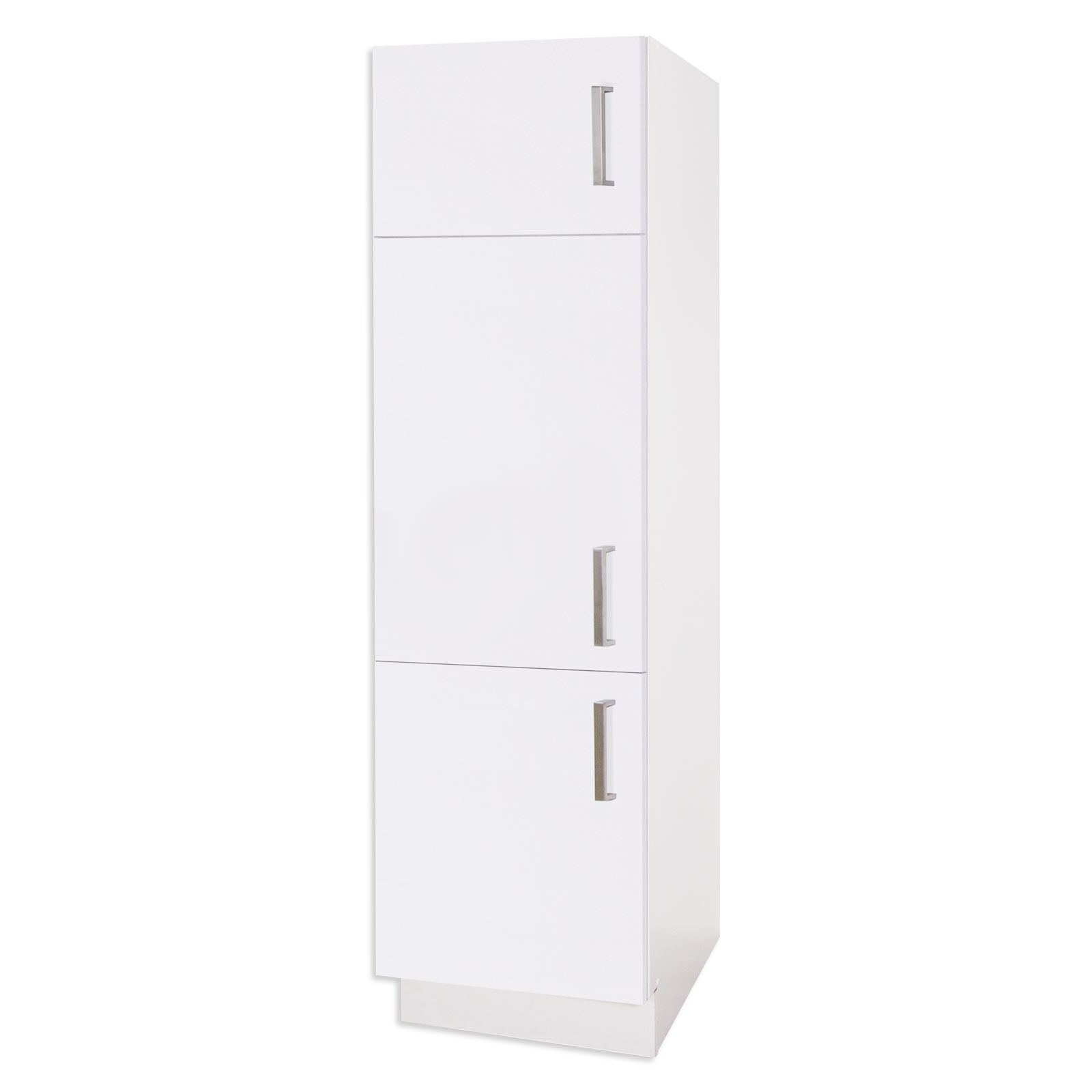 Kühlschrankumbau - weiß Hochglanz - 212 cm hoch