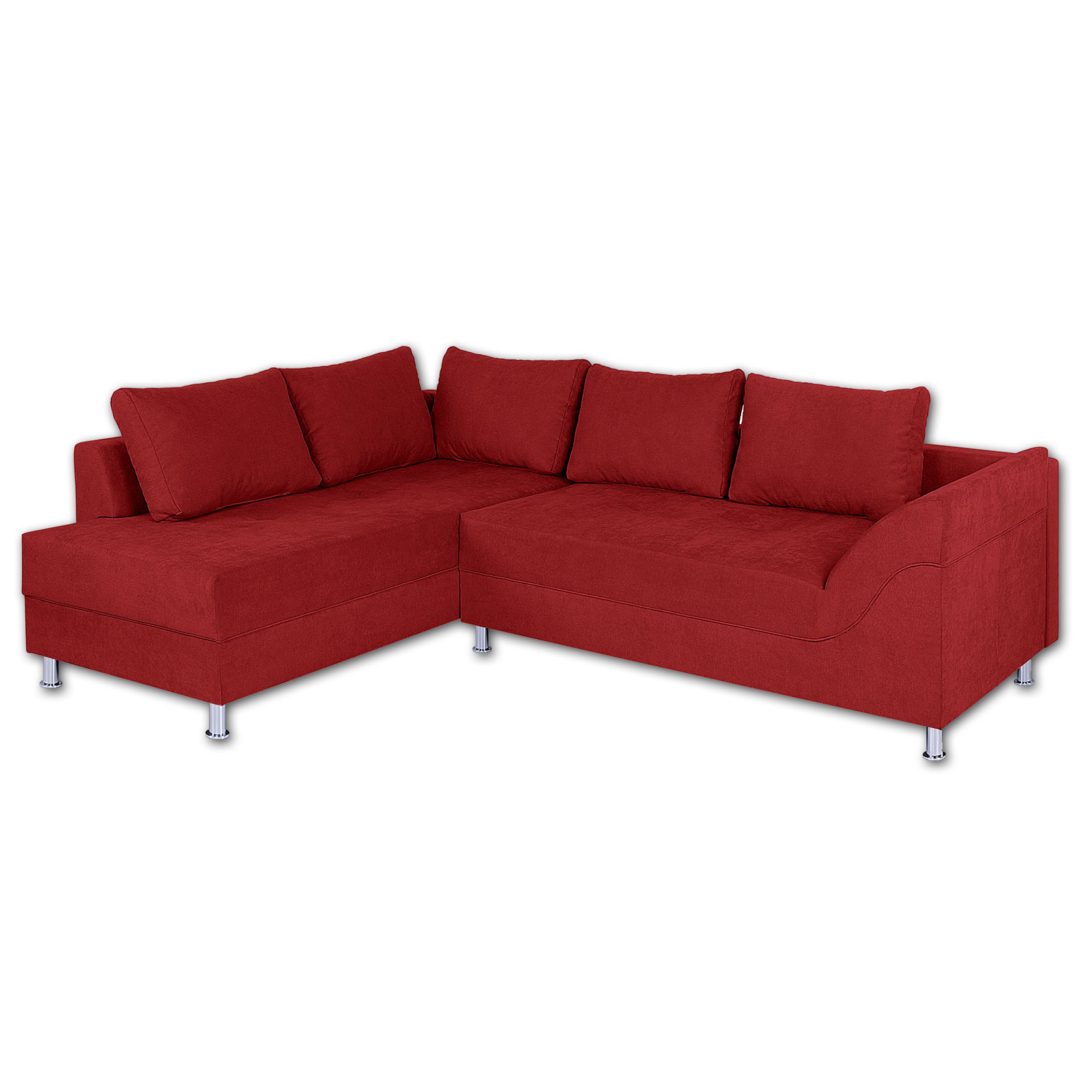 Ecksofa - cranberry - Federkern - Microfaser | Online bei ROLLER kaufen