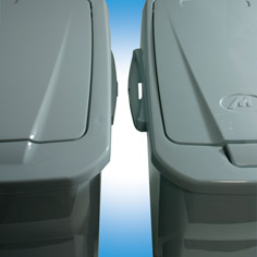 Mülleimer - silber - 45 Liter