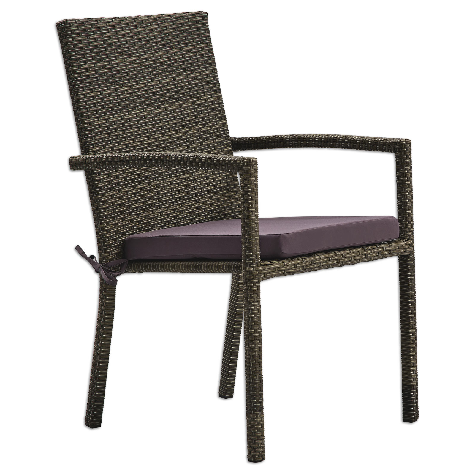 Gardiola 4-teiliges Gartenstuhl-Set - grau - Rattan-Optik