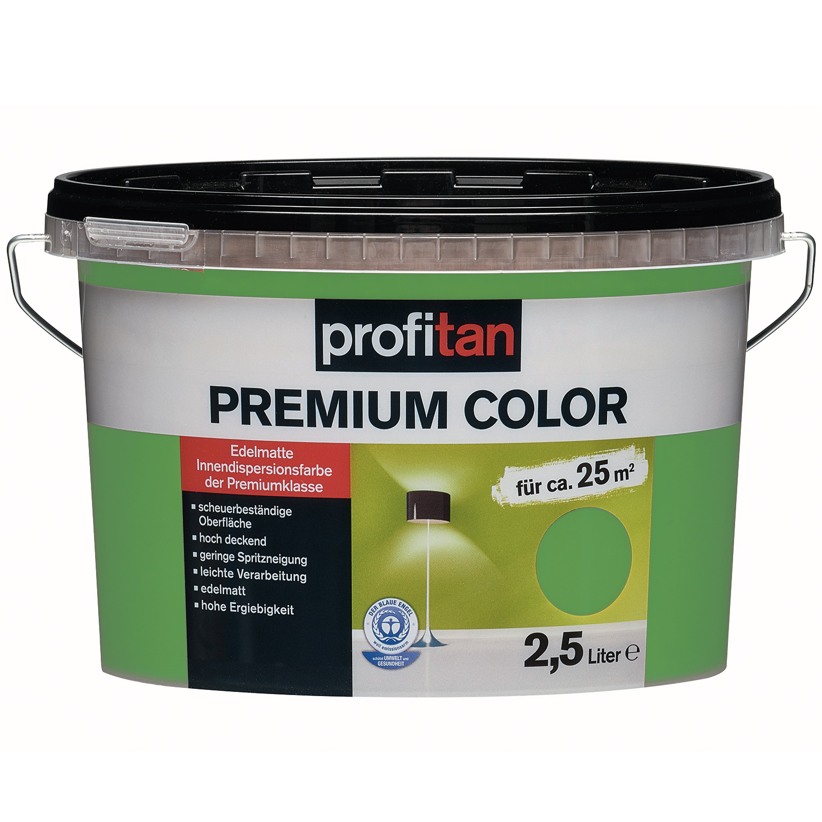 profitan Wandfarbe Premium Color - green madow edelmatt - 2,5 Liter