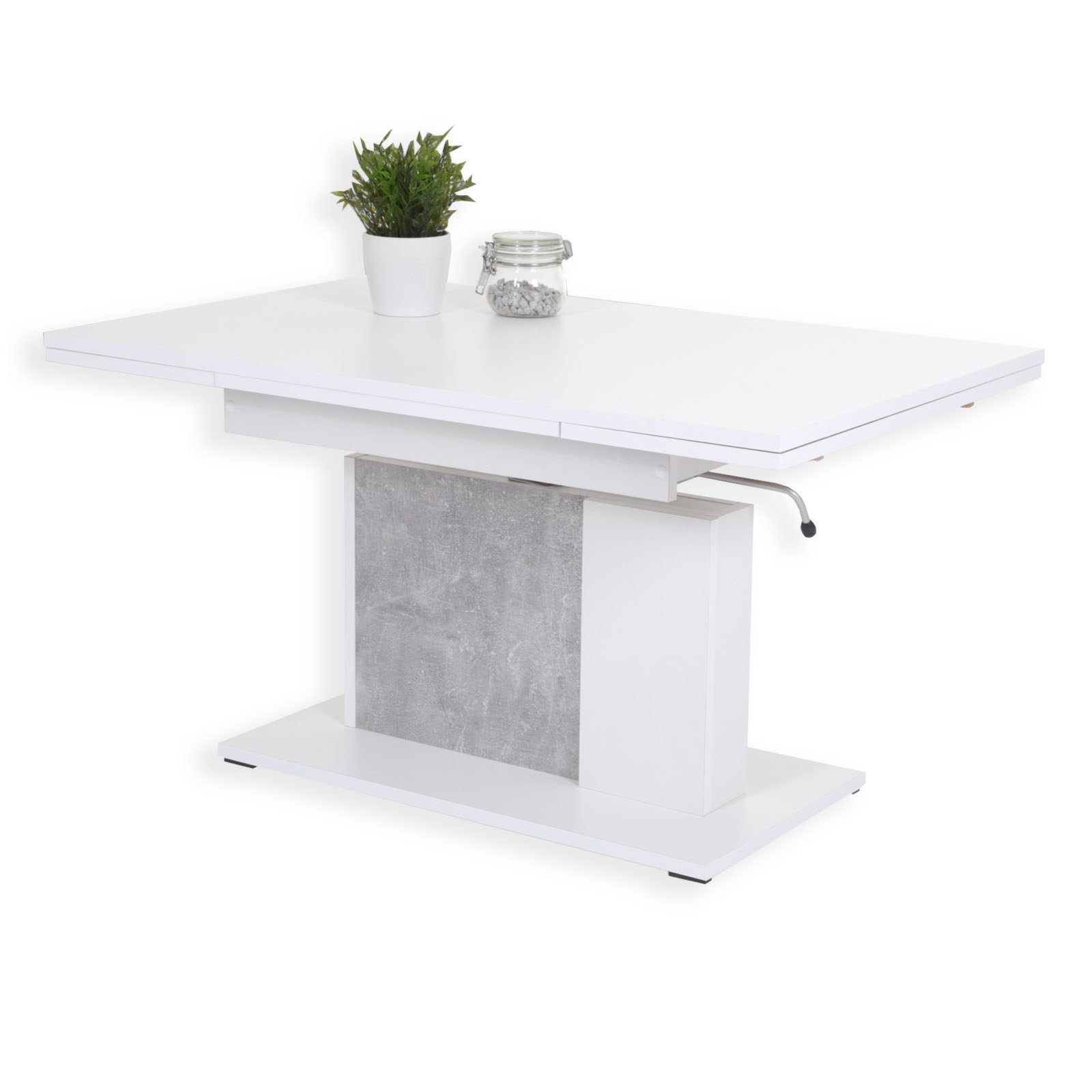 Couchtisch LINUS weißBetonoptik höhenverstellbar ausziehbar Couchtis -> Couchtisch Weiß Ausziehbar Höhenverstellbar Couchtisch LINUS weißBetonoptik höhenverstellbar ausziehbar Couchtis -> Couchtisch Weiß Ausziehbar Höhenverstellbar