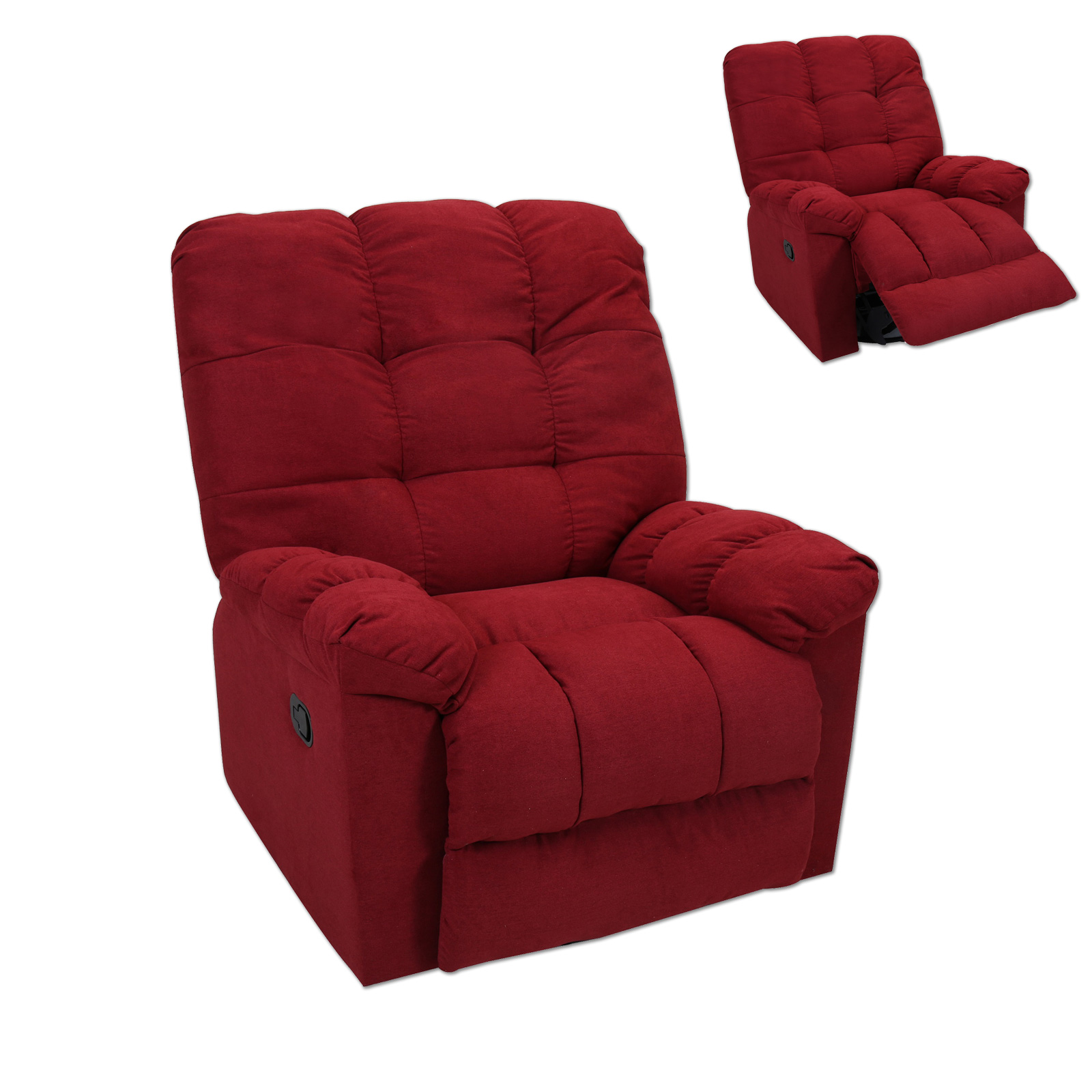 Relaxsessel - rot - mit Funktionen
