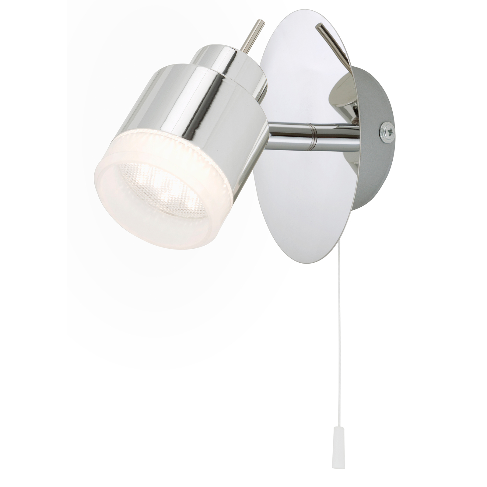 LED-Bad-Wandleuchte - Chrom-weiß - 1-flammig