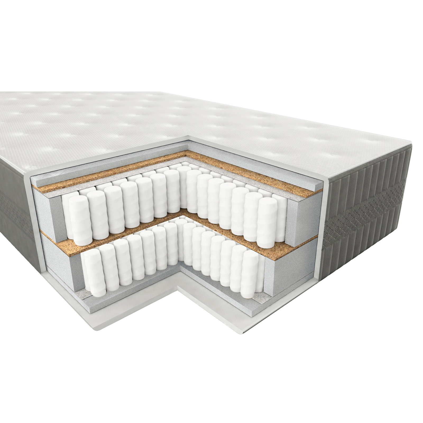Boxspring-Doppel-Taschenfederkernmatratze InterMED Best - H3 - 180x200 cm