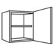 Hängeschrank - anthrazit-Sonoma Eiche - 30 cm breit