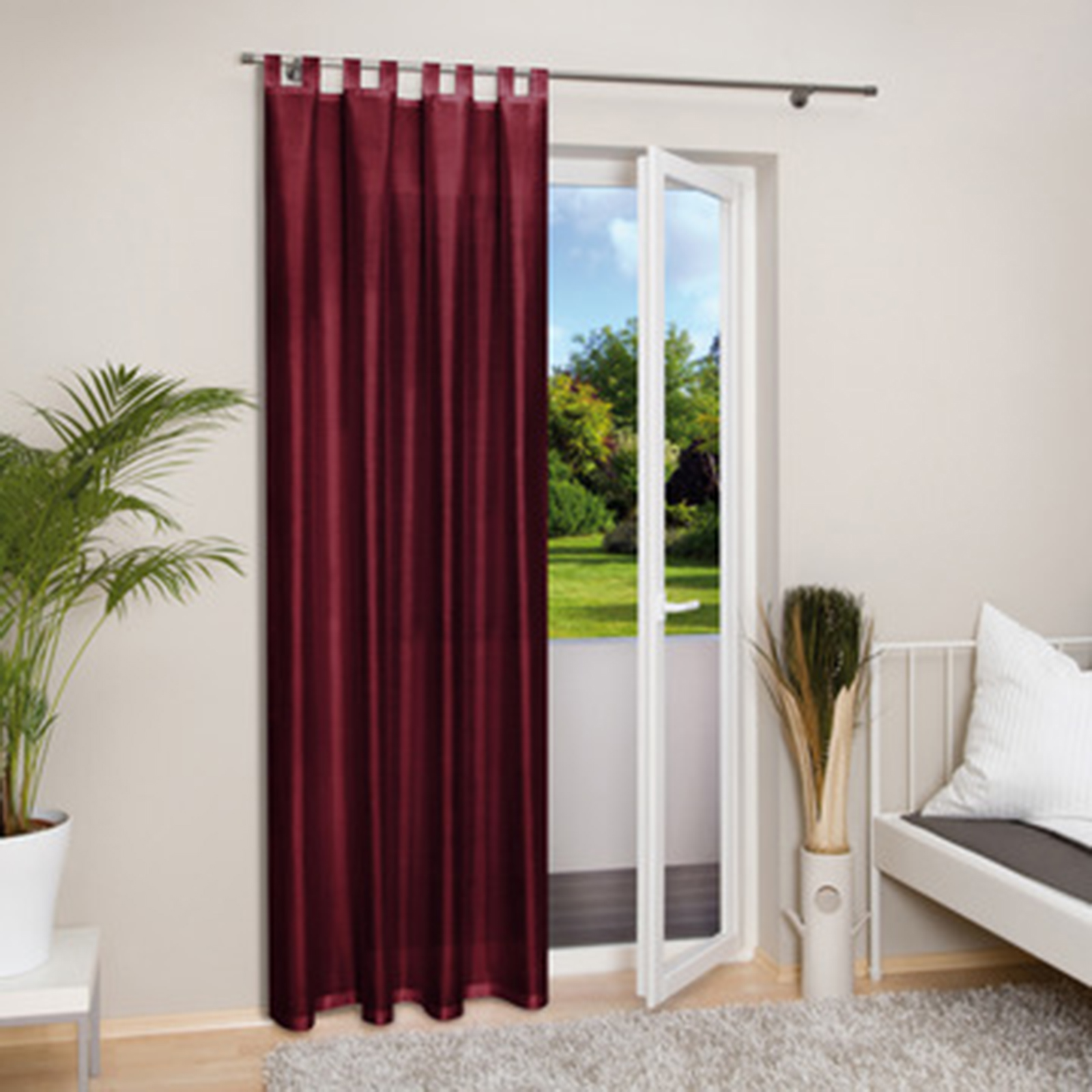 Schlaufenschal - bordeaux - Taft - 140x235 cm