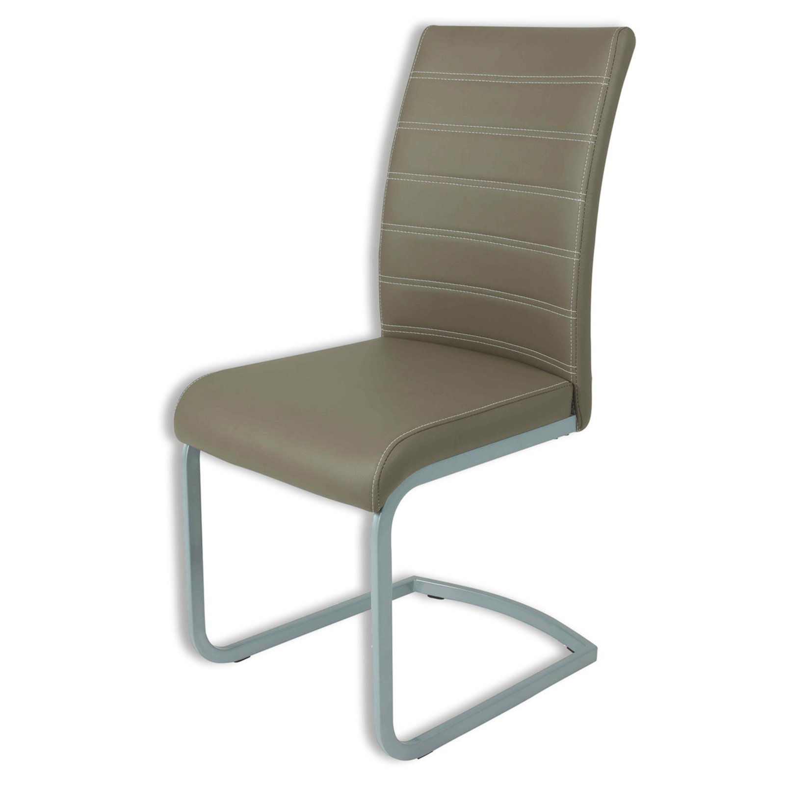 Schwingstuhl SINA taupe Kunstleder Freischwinger Stühle