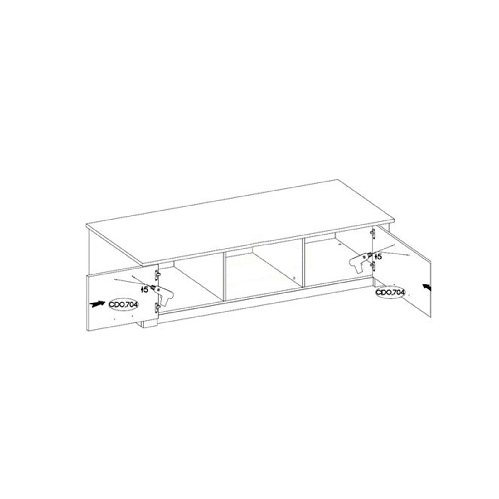 Lowboard - Artisan Eiche - 180 cm breit