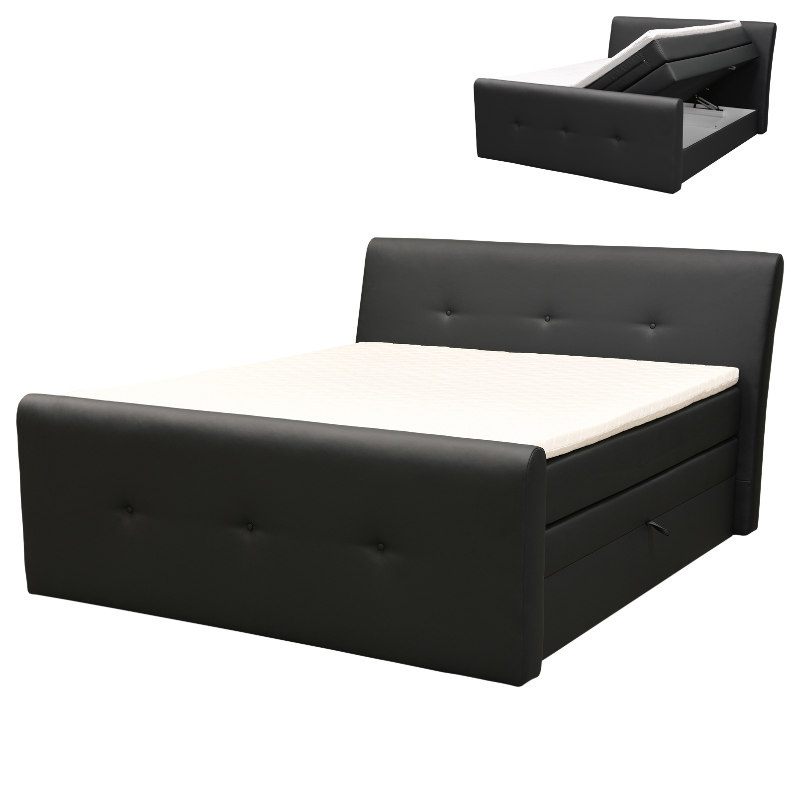 Boxspringbett Anthrazit H2 180x200 Cm Online Bei Roller Kaufen