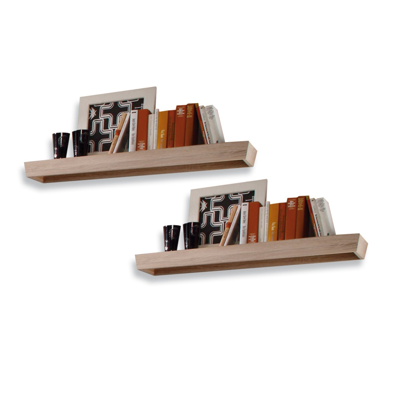 Wandboard FERNANDO 2er Set Eiche | Wohnwand FERNANDO ...