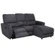 Ecksofa - grau - Microfaser - Relaxfunktion