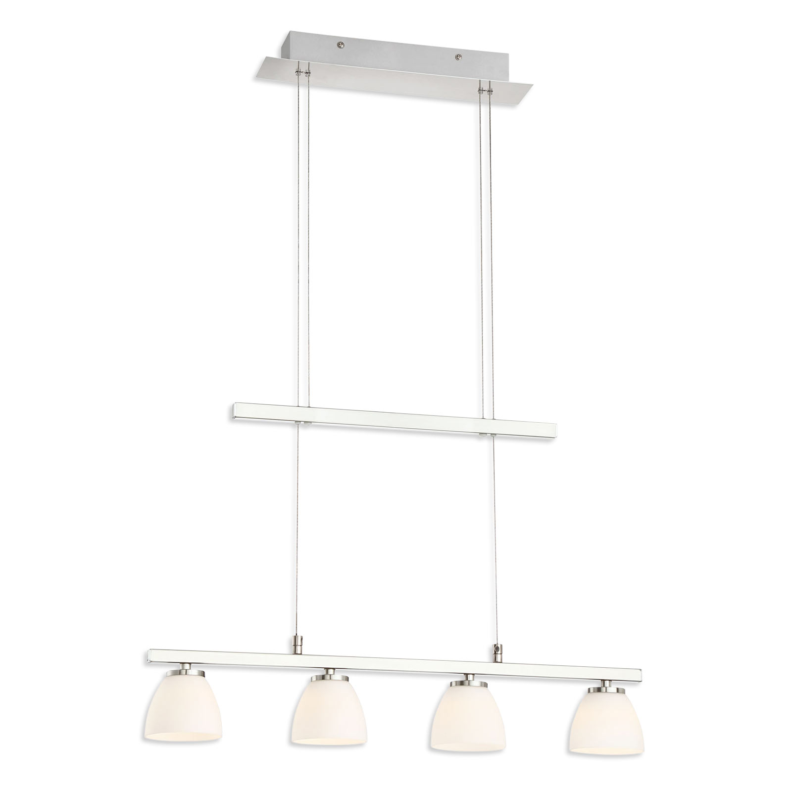 LAMPURA LED-Balkenpendel - silber - Länge 60 cm