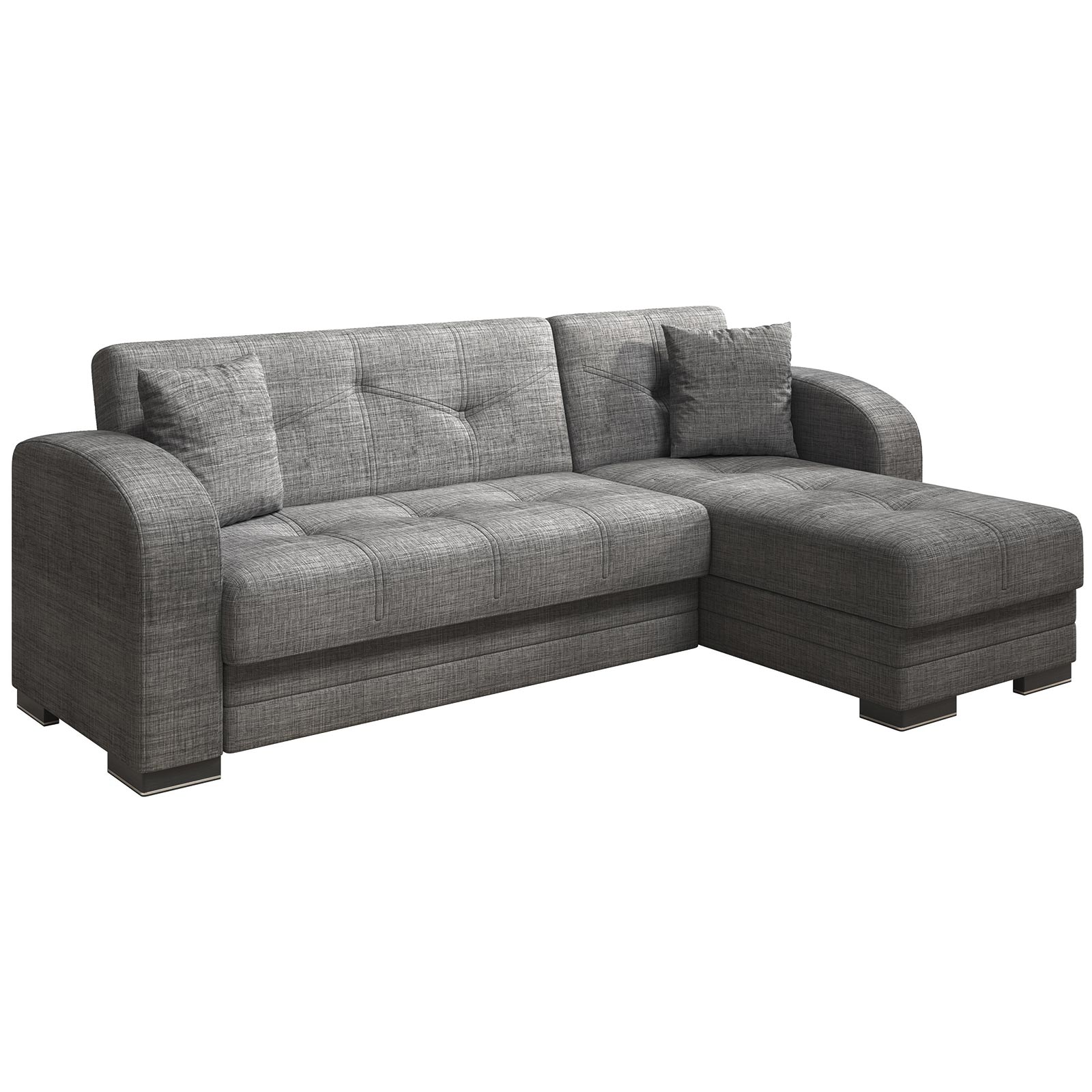 Ecksofa - anthrazit - Webstoff - Liegefunktion | Online bei ROLLER kaufen