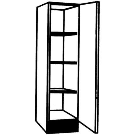 Seitenschrank - weiß - 50 cm breit