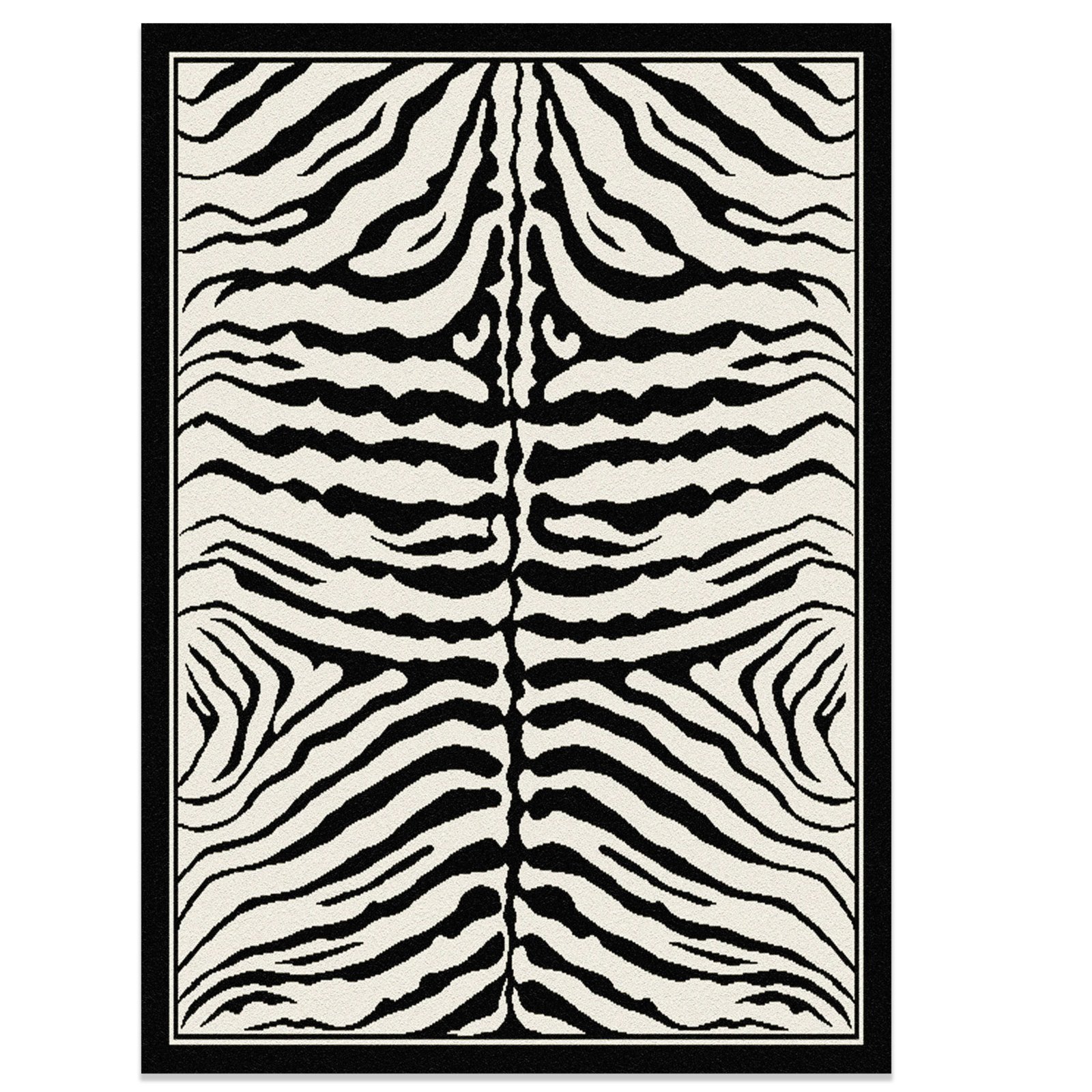 Teppich AFRIKA schwarzweiß Zebramuster 77×150 cm Teppich AFRIKA schwarzweiß Zebramuster 77×150 cm