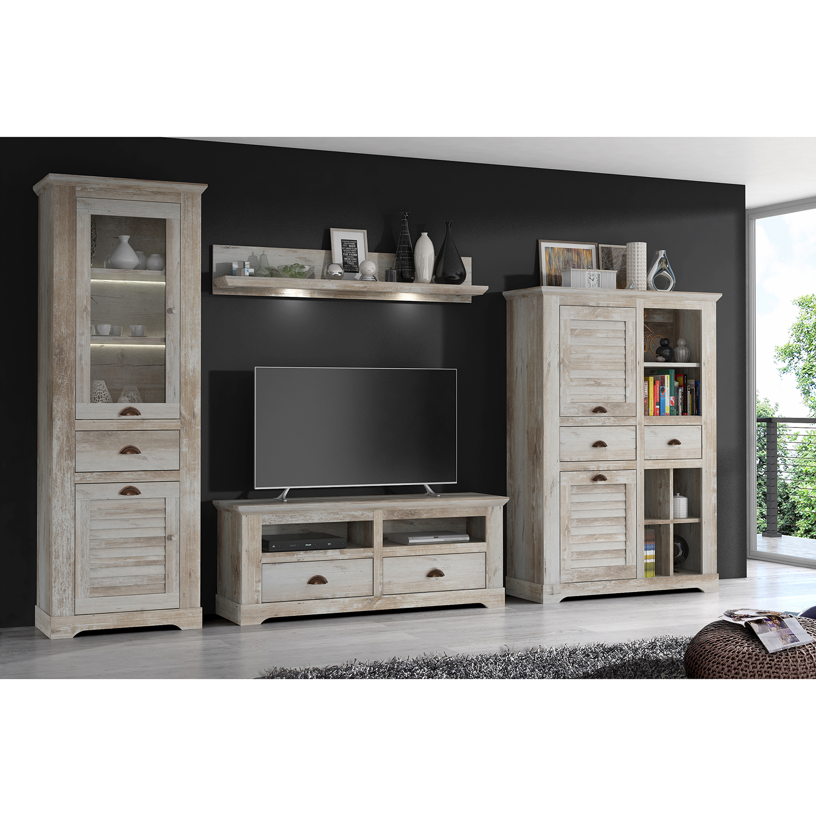 Vitrine hoch - Findus-Optik - 216 cm hoch