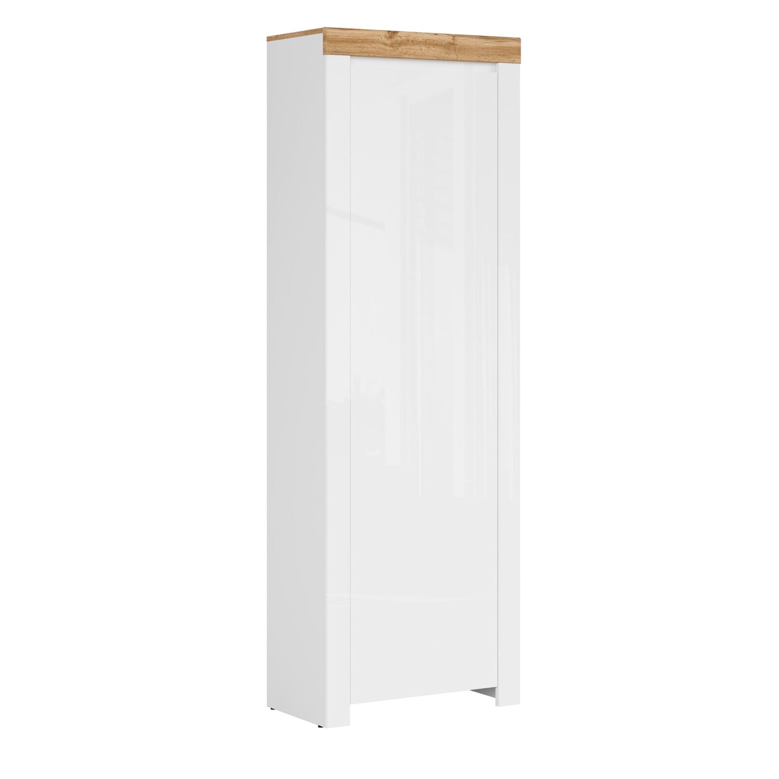 Garderobenschrank - weiß Hochglanz-Wotan Eiche - 204 cm hoch | Online bei  ROLLER kaufen