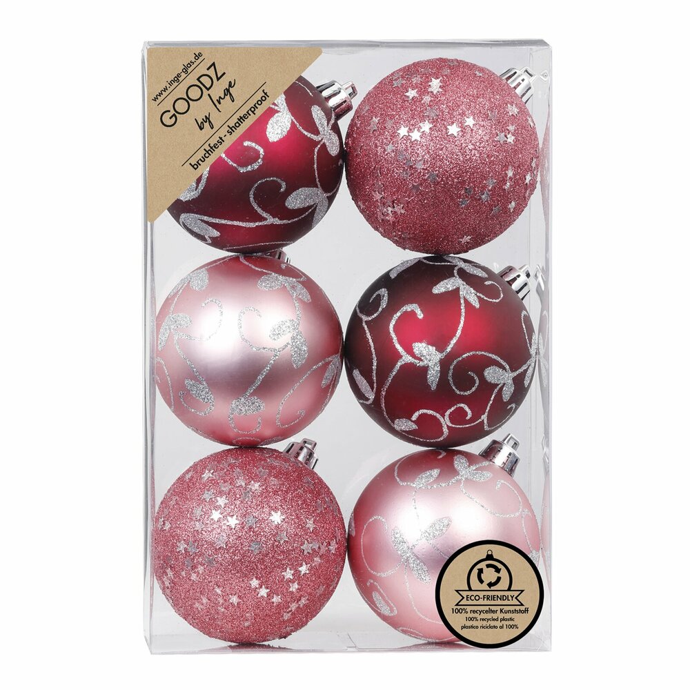 Weihnachtskugeln berrysilber 6 Stück Ø 8 cm Online bei ROLLER