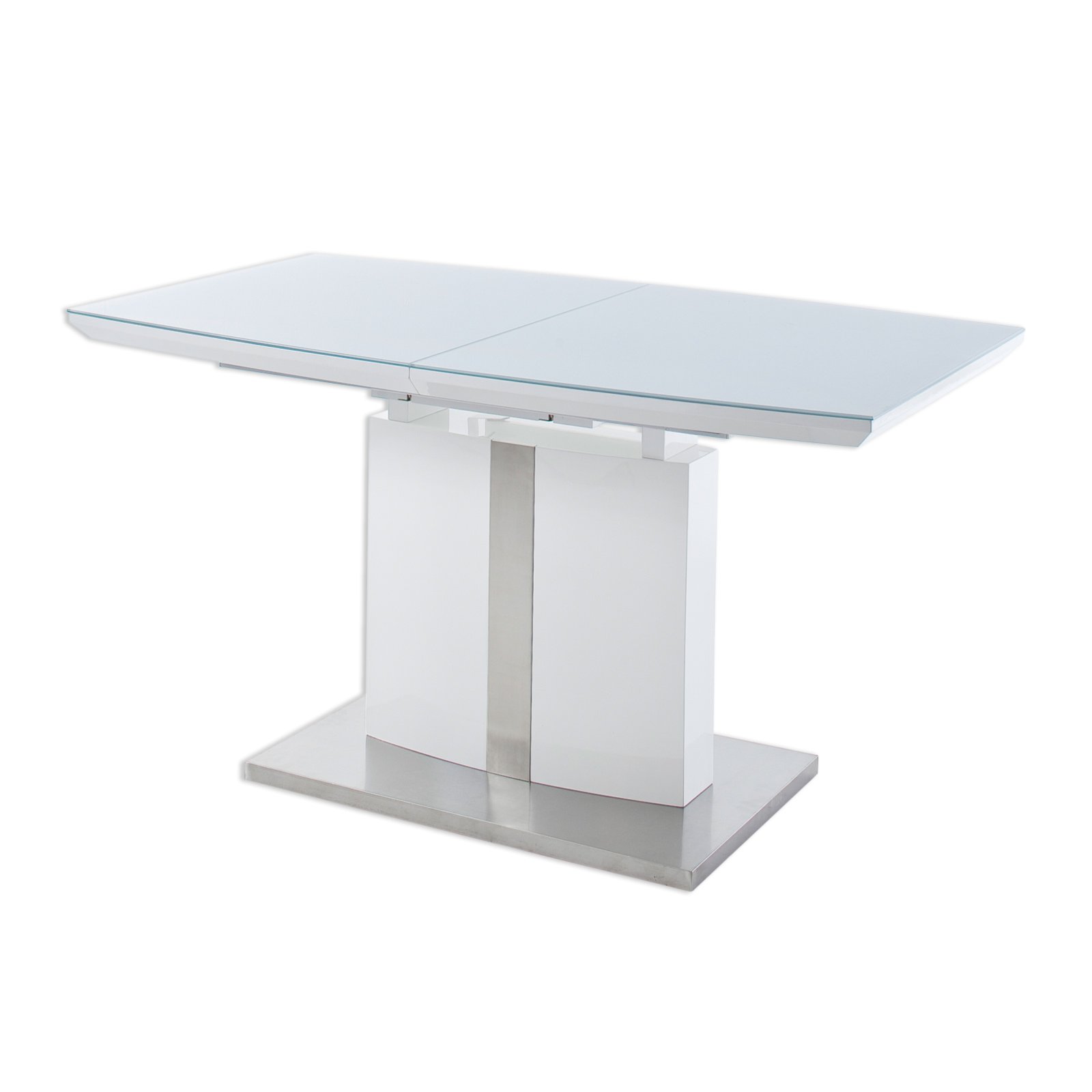 Esstisch NAJUMA weiß Glas ausziehbar Online bei