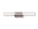 Wand-Badlampe - Metall Nickel - Glas weiß