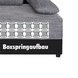 Boxspringsofa - weiß-schwarz - Dauerschläfer