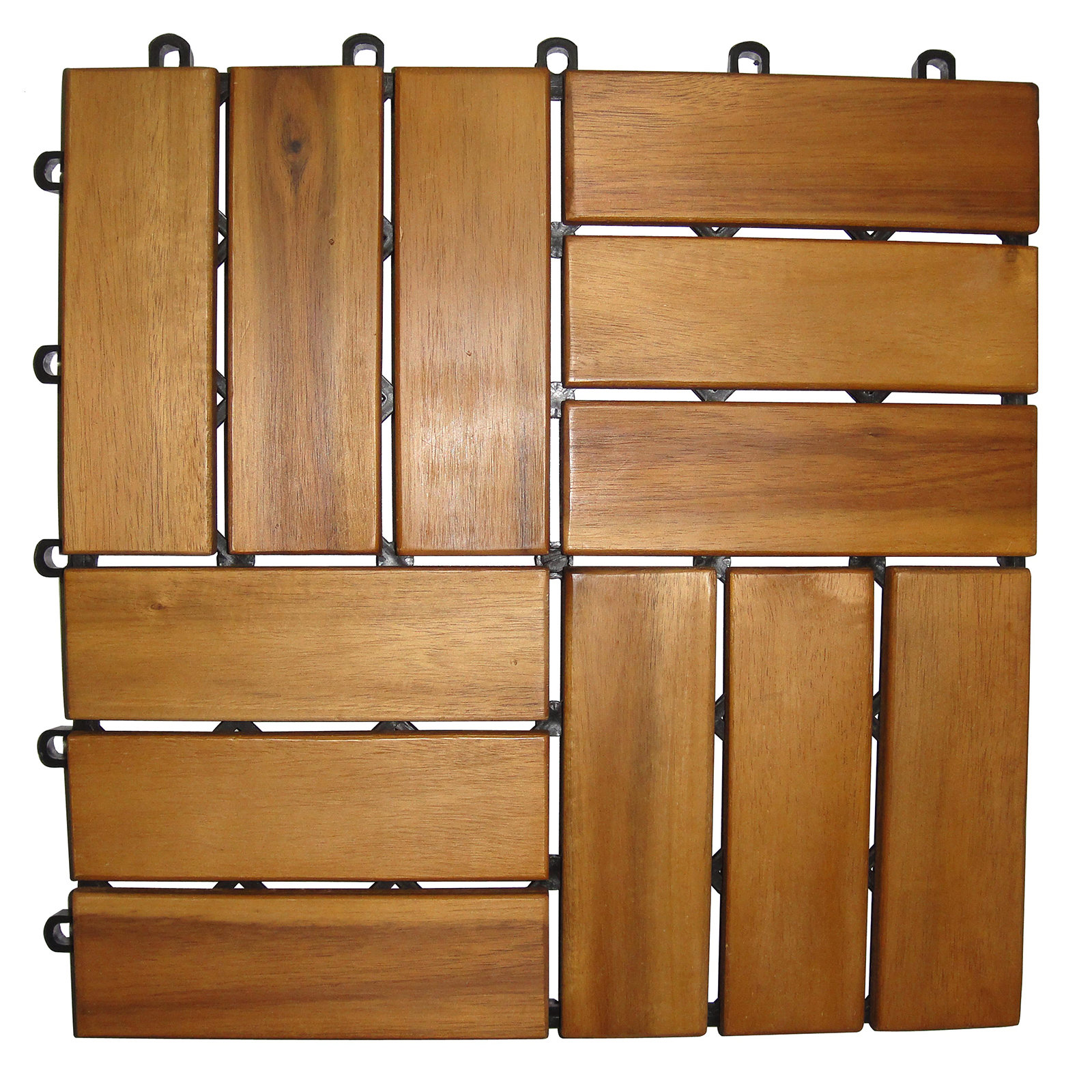 Gardiola 9er Pack Holzfliese - Akazie - 30x30 cm