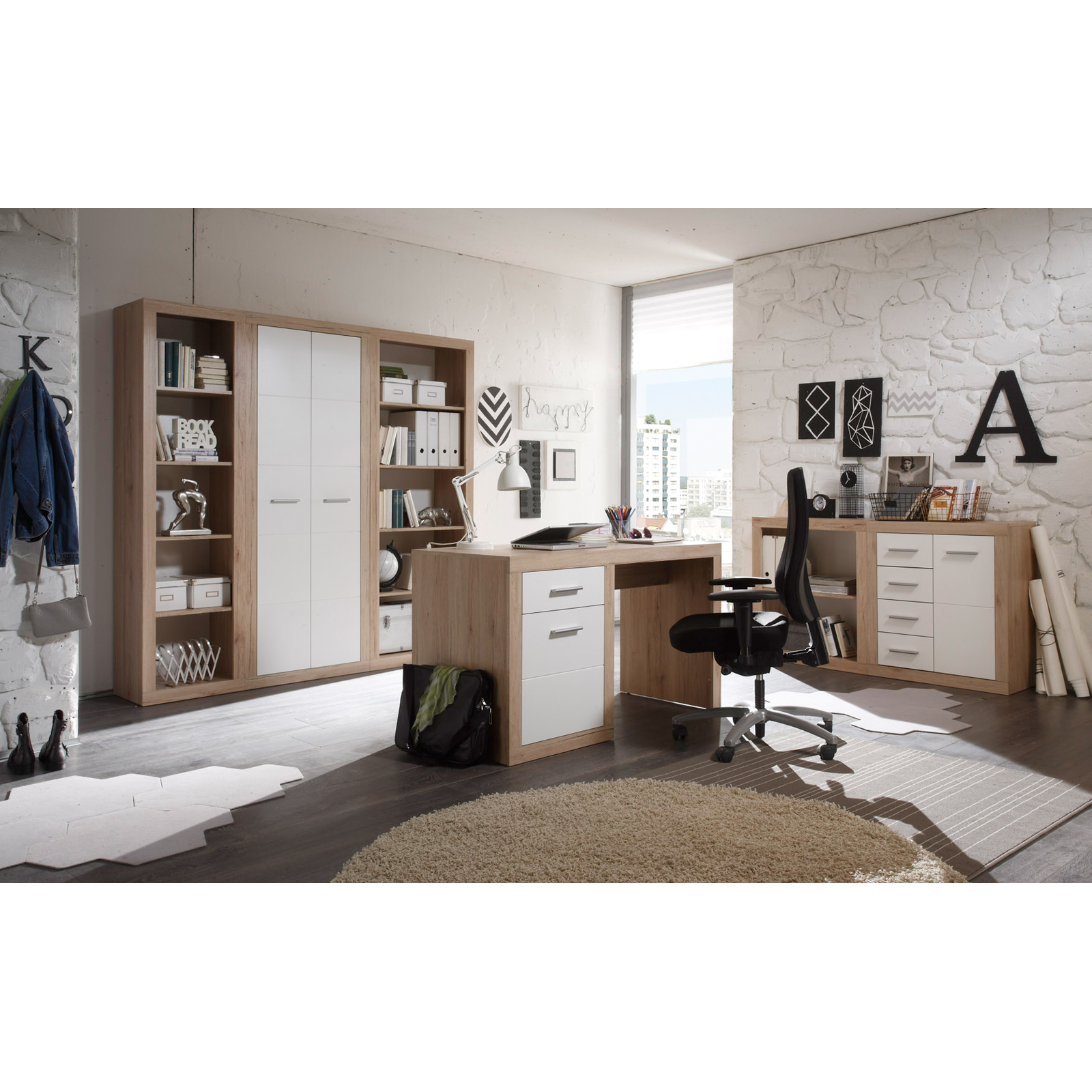 Regal - San Remo Eiche hell - 74 cm breit