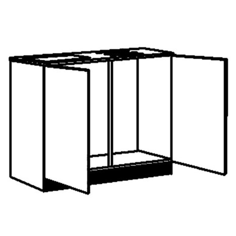 Spülenschrank - weiß - 100 cm breit