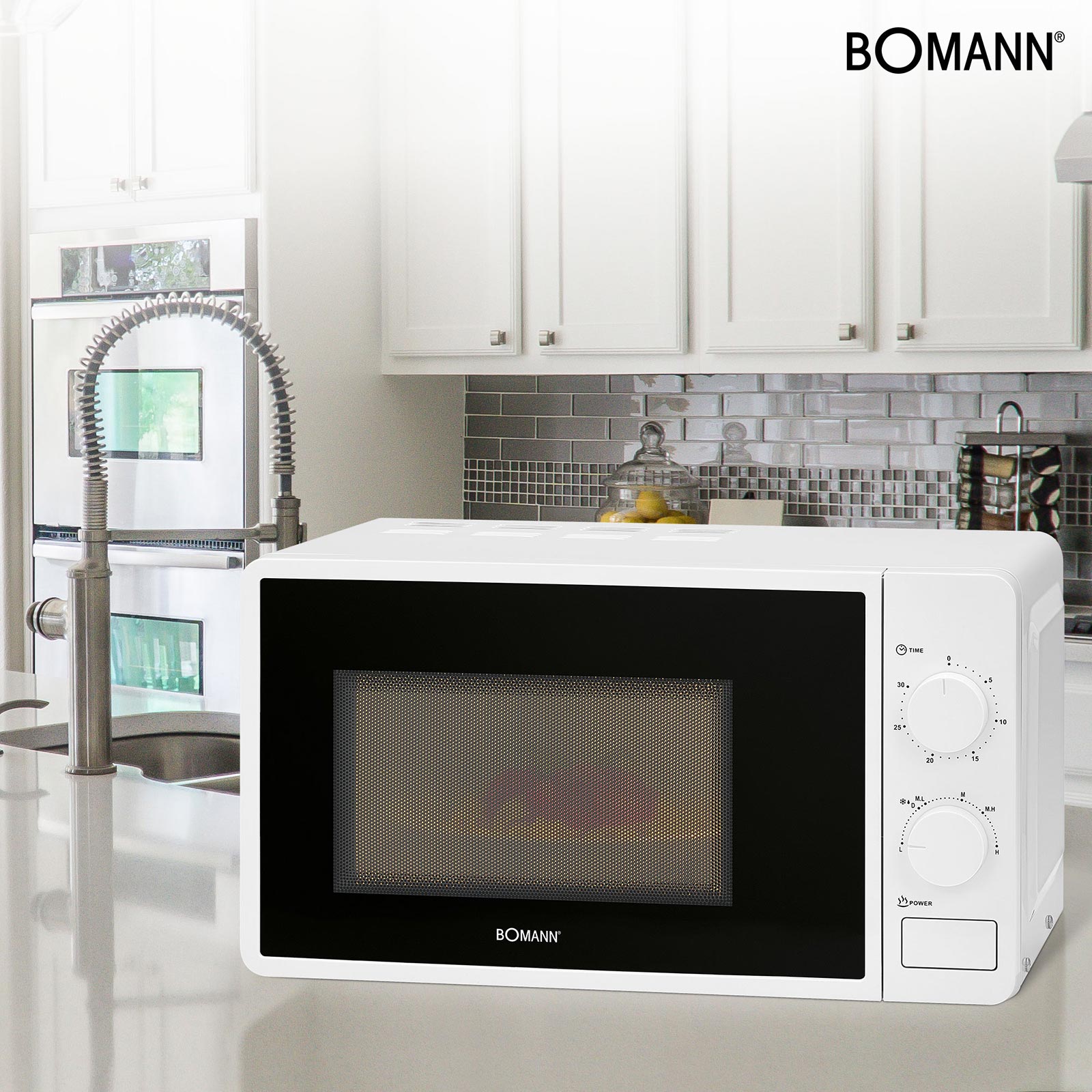 BOMANN Mikrowelle MW 6014 CB - weiß - 20 Liter
