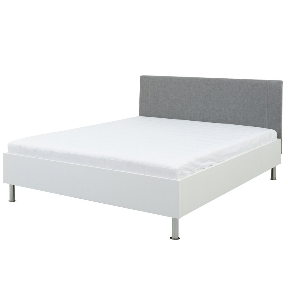 Bett weißanthrazit mit Matratze und Rollrost 140x200 cm Online