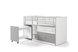 Funktions-Hochbett BONNY - weiß-silbergrau - mit Schreibtisch - 90x200 cm