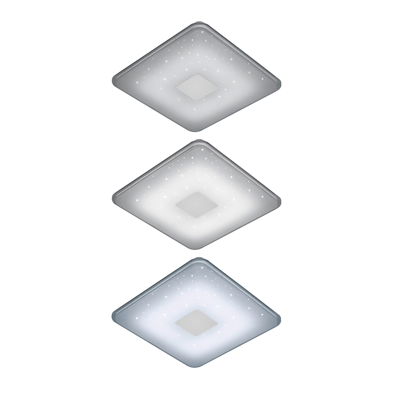 LED-Deckenleuchte - weiß - dimmbar - Glitzer