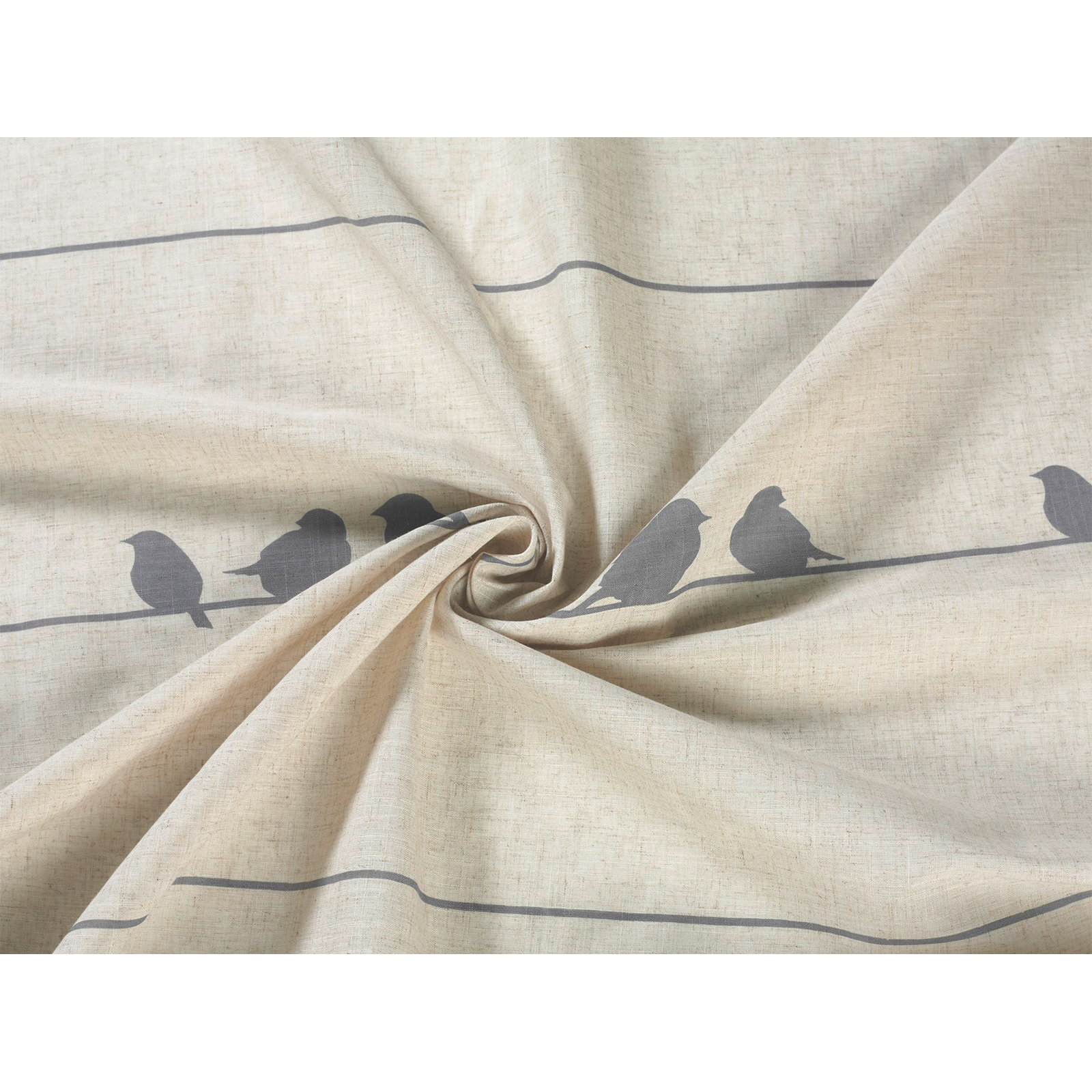 Vorhang Beige Dunkelblau 145x245 Cm