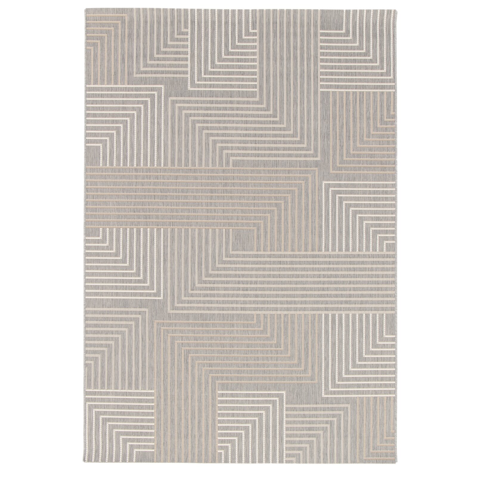 In-/Outdoorteppich - graumix - Linien - 80x150 cm | Online bei ROLLER kaufen