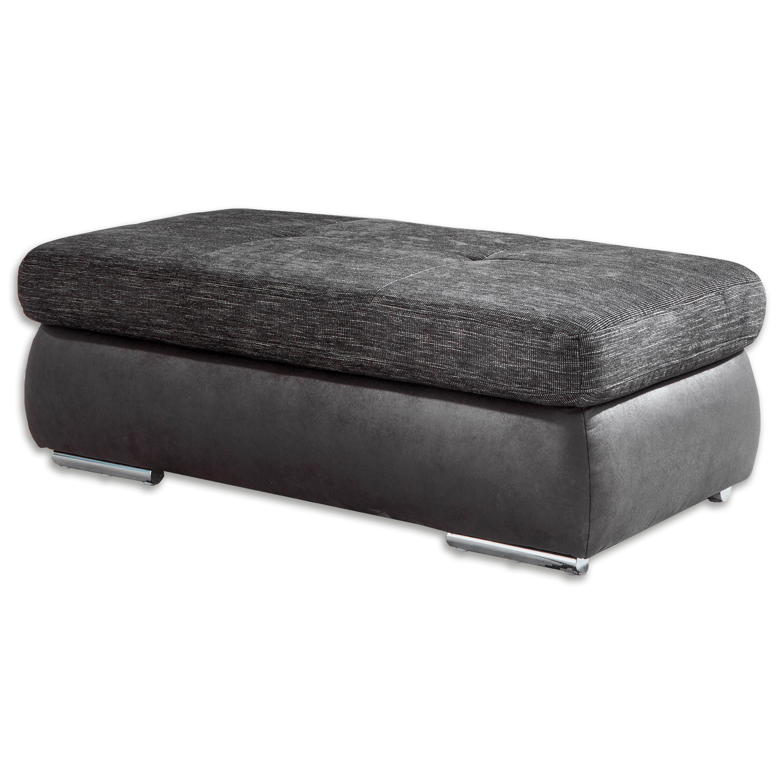 XXL-Hocker - anthrazit-schwarz - 129x64 cm