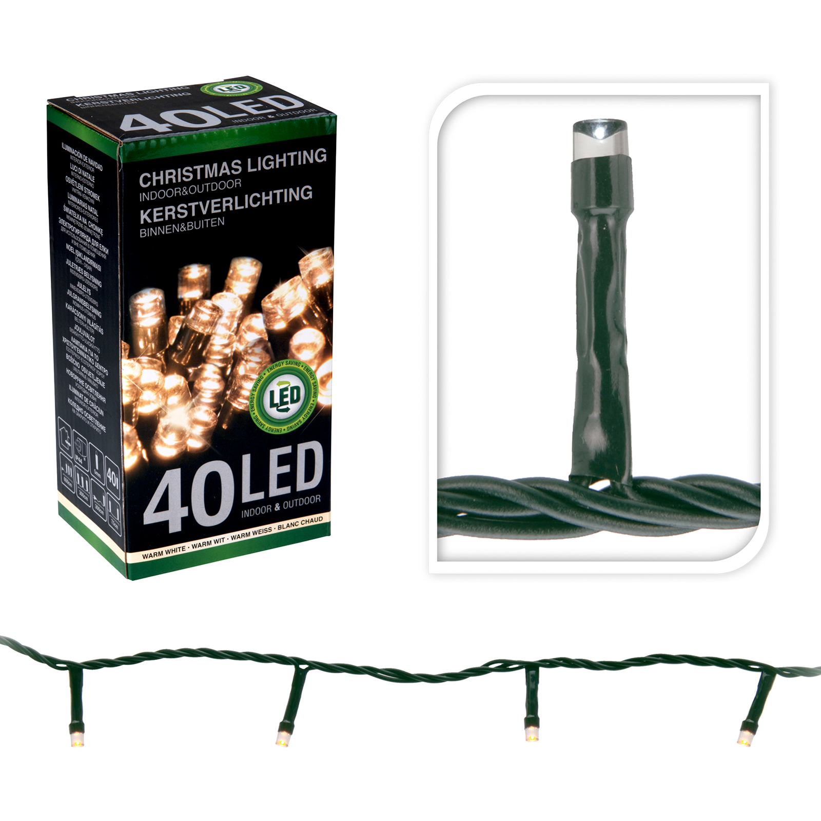 LED-Lichterkette - warmweiß - 6 Meter