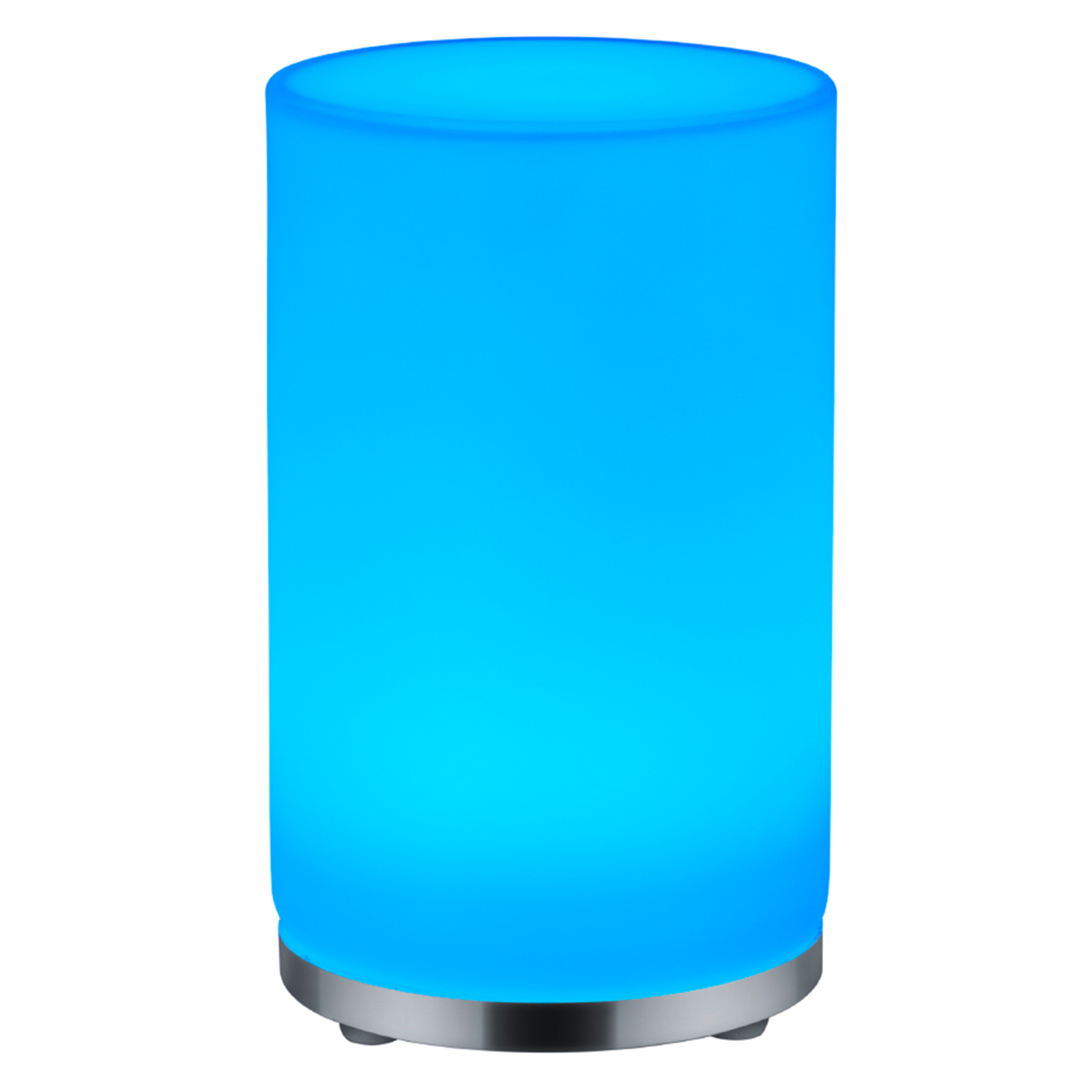LED-RGB-Tischlampe - weiß - Glas
