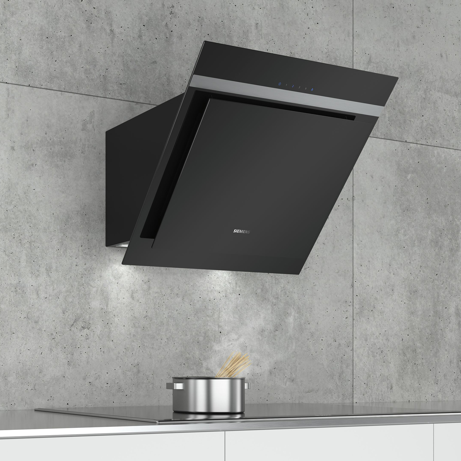 SIEMENS Wandesse LC67KHM60 - schwarz - Klarglas - 60 cm
