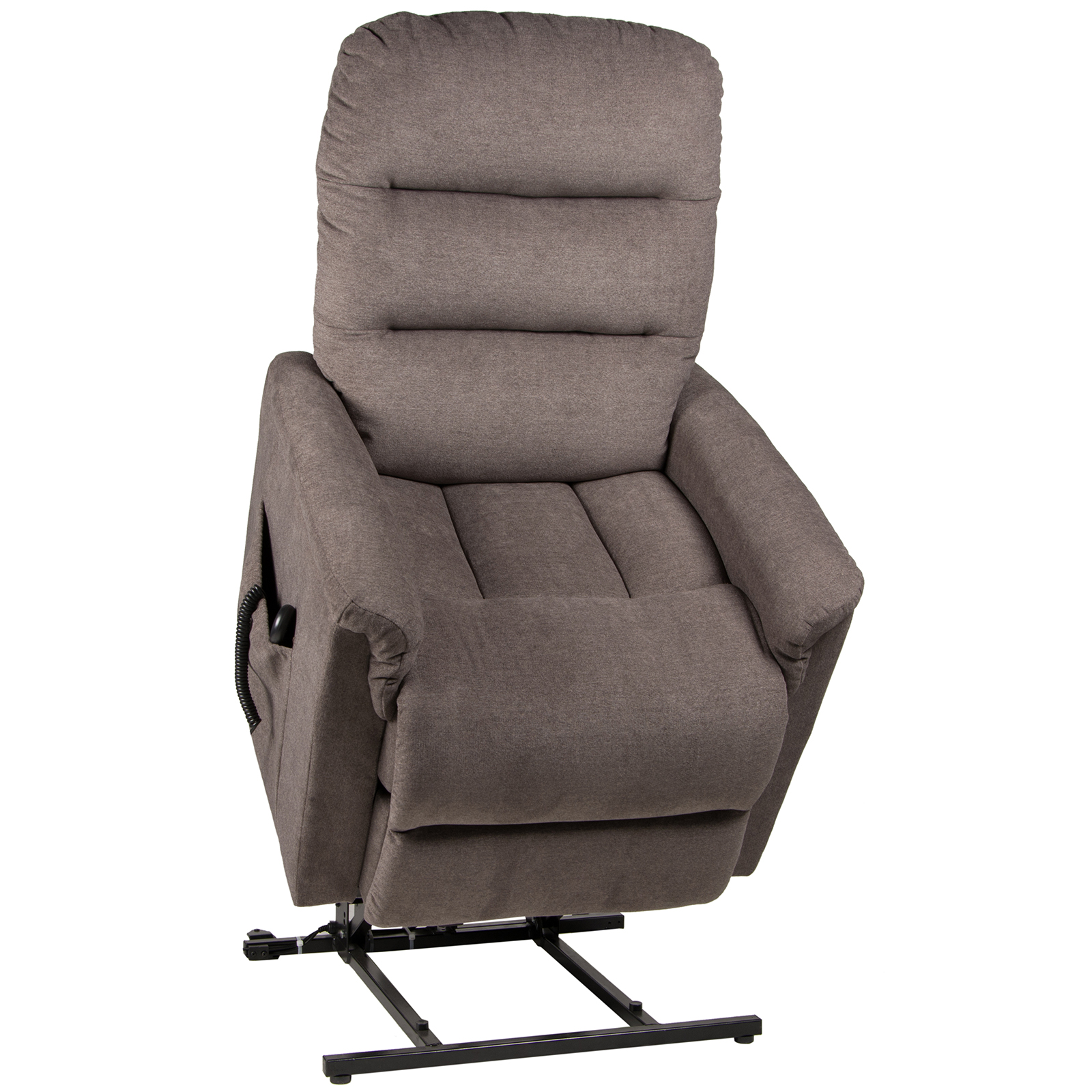TV-Sessel - graubraun - mit Motor und Aufstehhilfe