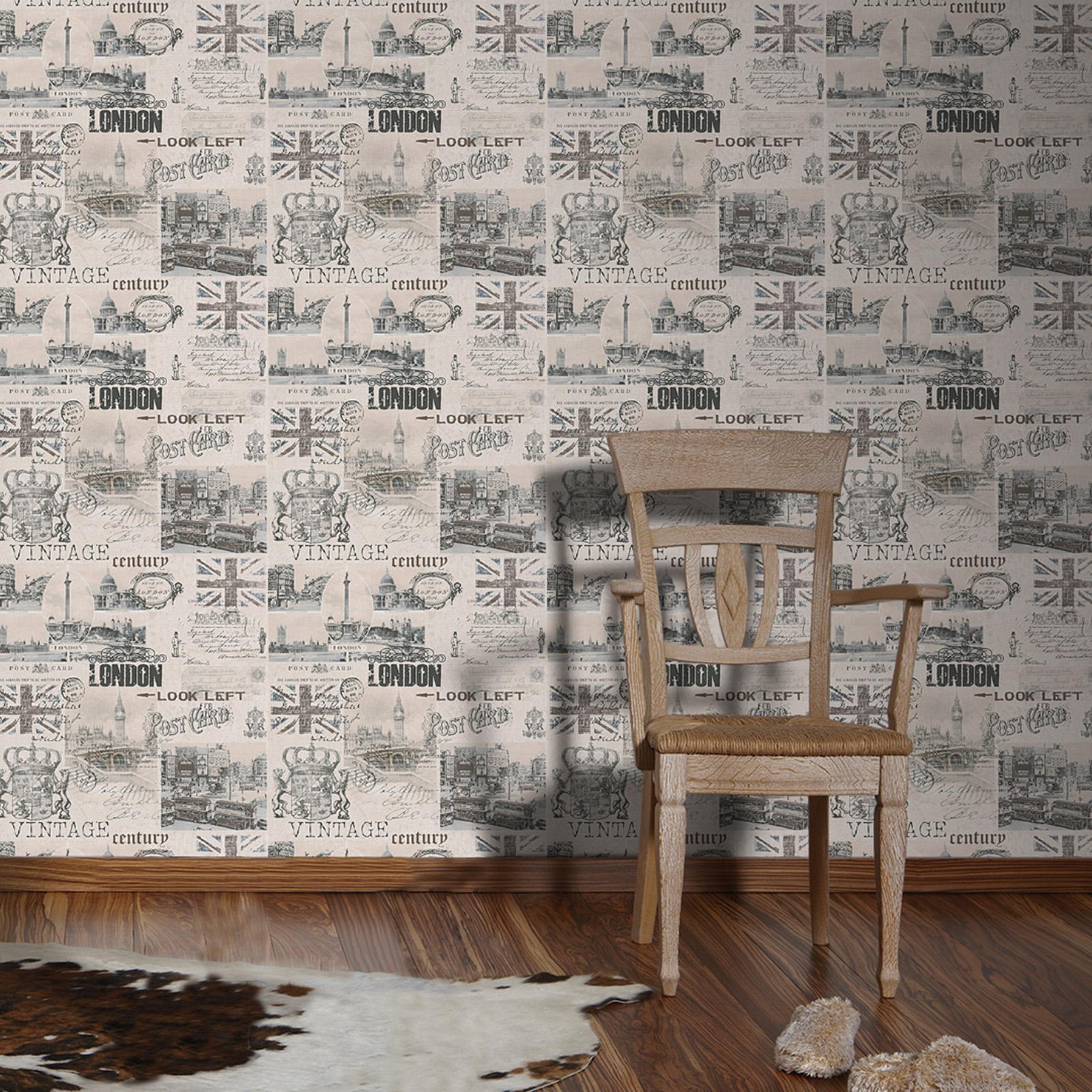 A.S. Creation Papiertapete AUTHENTIC WALLS - beige - London - 10 Meter