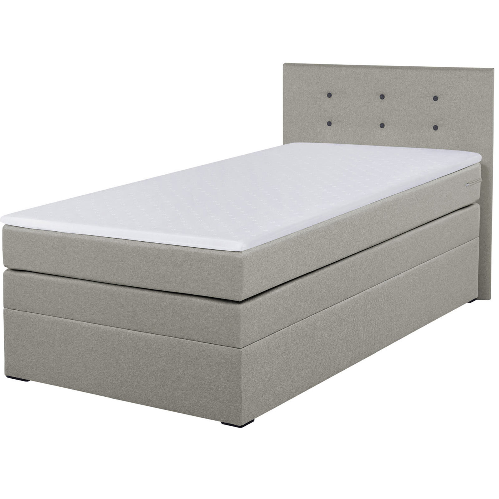 Boxspringbett - beige - H3 - 90x200 cm