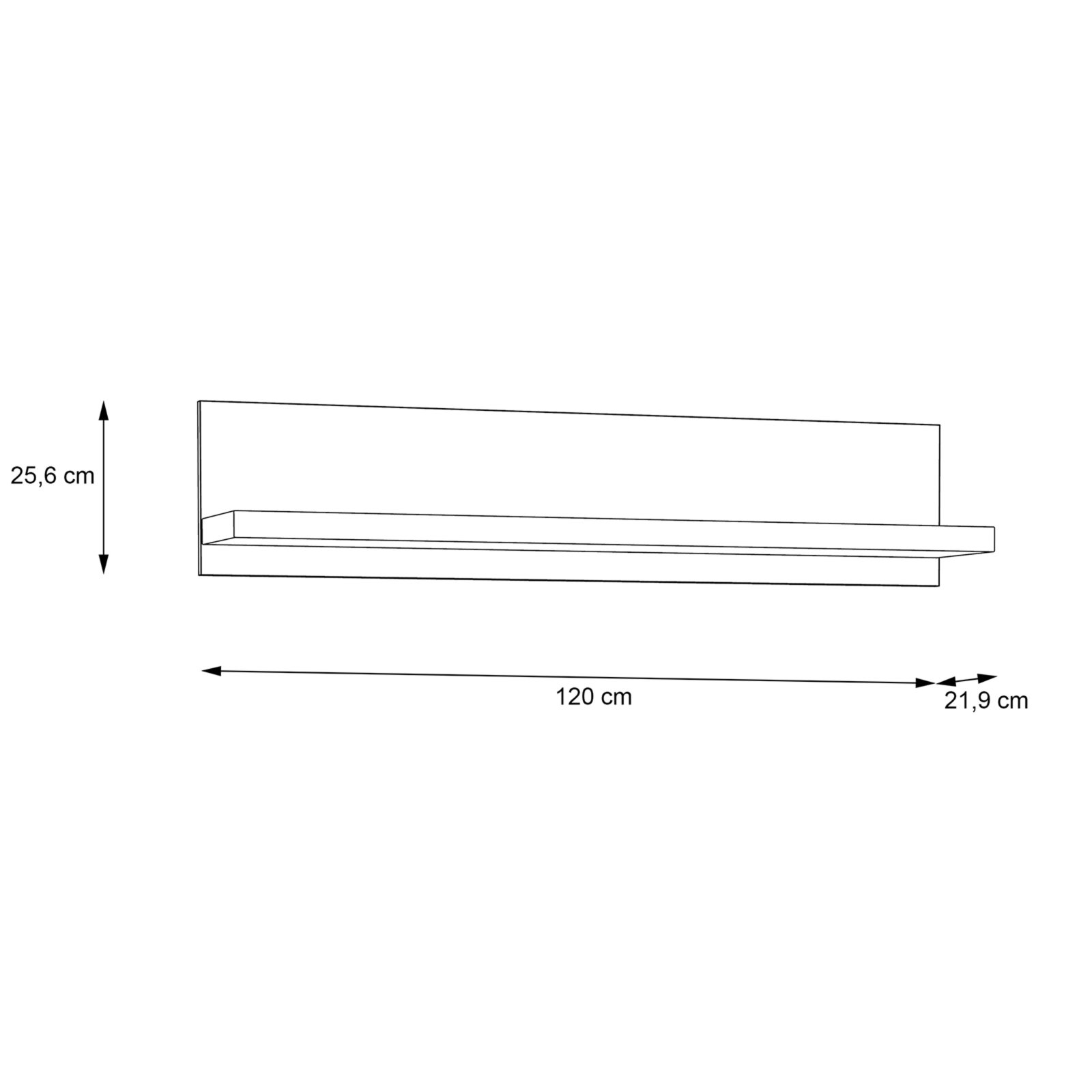 Wandboard -Sonoma Eiche - 120 cm breit | Online bei ROLLER kaufen