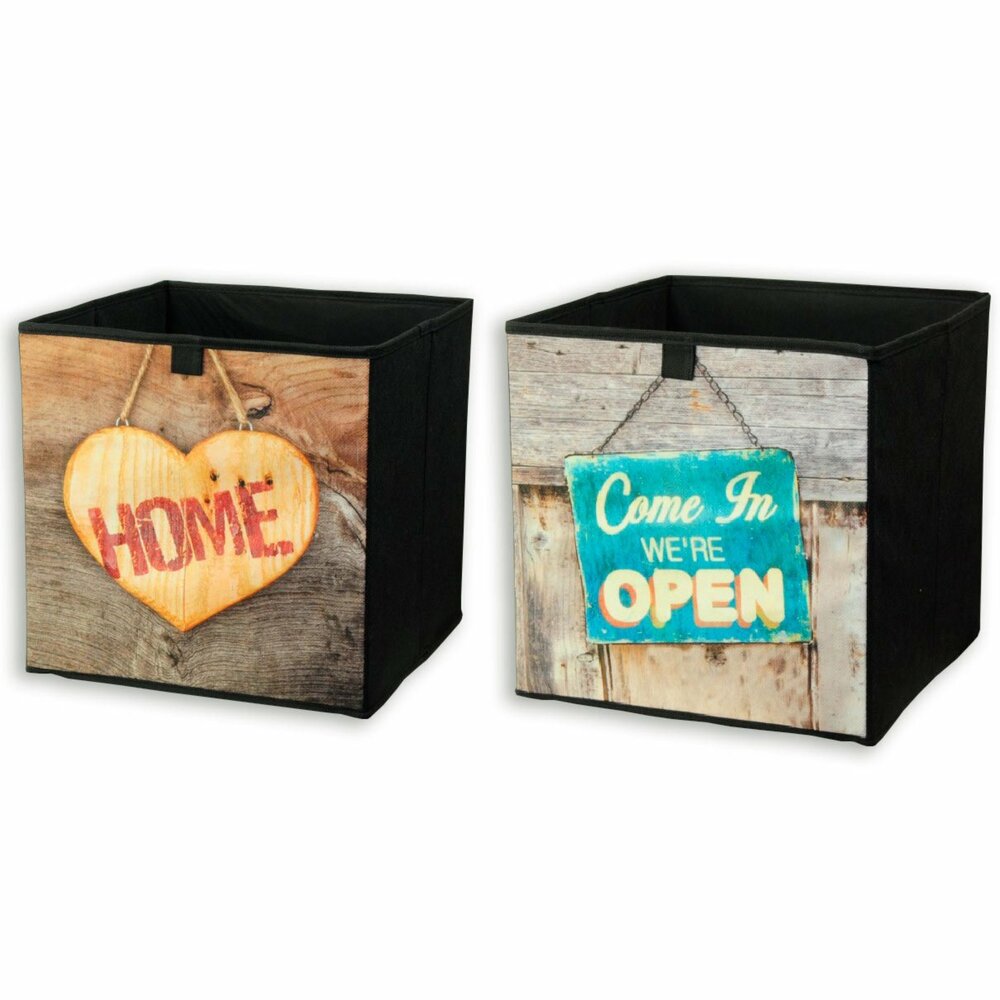 Aufbewahrungsbox - faltbar - sortierte Holzdekore | Faltboxen | Boxen